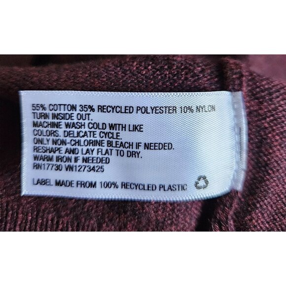 Goodfellow & Co Burgundy Mens 1/4-Zip Sweater Ribbed Cuffs & Hem Size L Casual - Picture 6 of 6